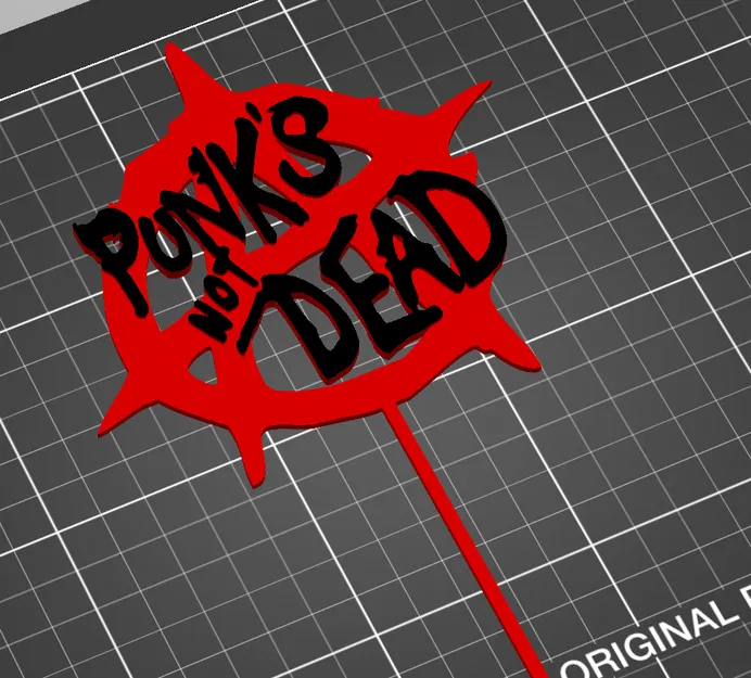 Topper 'Punk is not dead' - Trang trí bánh - Image 1