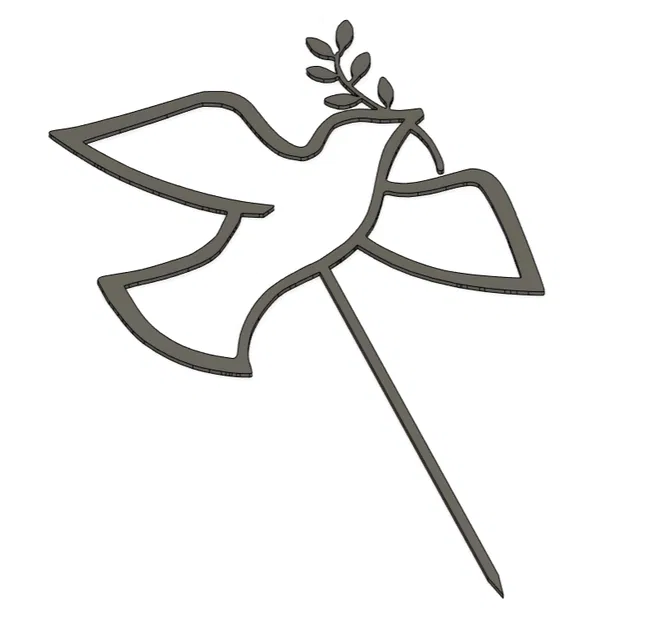 Mô hình chim bồ câu trang trí bánh - Image 1