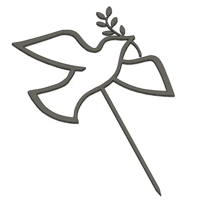 Mô hình chim bồ câu trang trí bánh