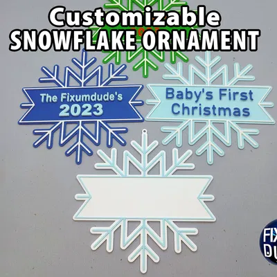 Móc Treo Trang Trí Bông Tuyết Tùy Chỉnh Được