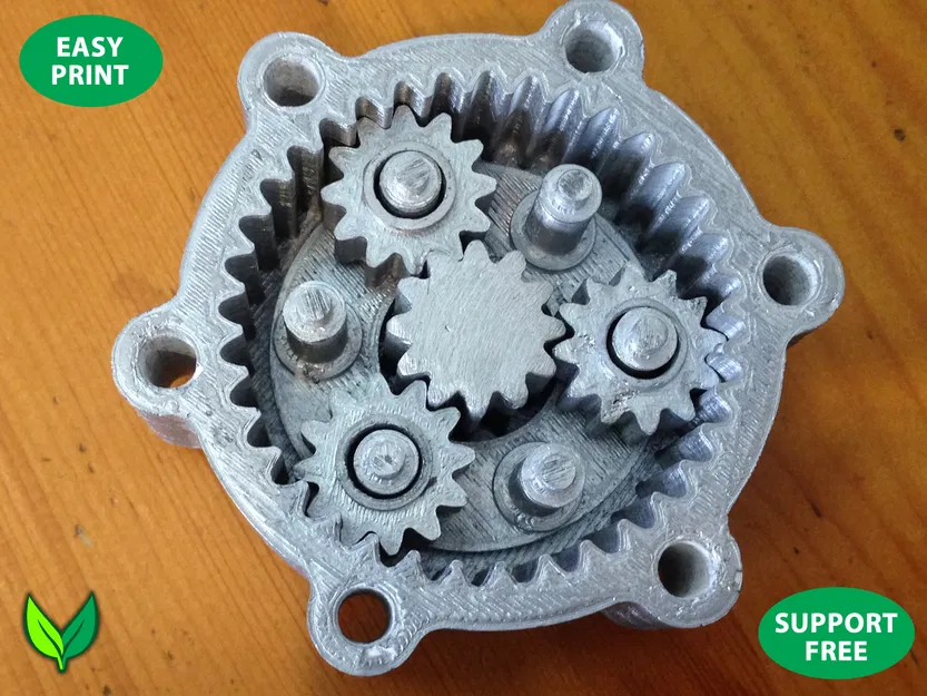 Hộp số hành tinh xếp chồng 4:1 – Cơ cấu in 3D - Image 1