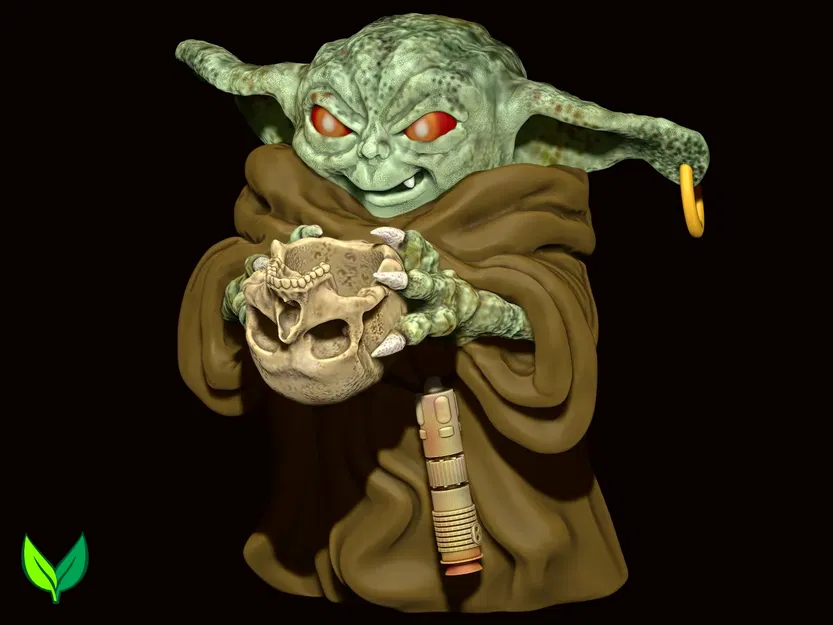 Baby Yoda Ác Quỷ (Grogu) – Mô Hình In 3D Mandalorian Hài Hước - Image 1