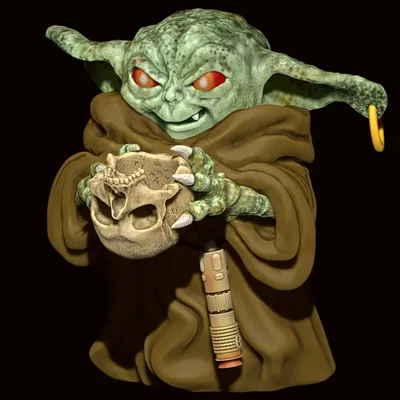 Baby Yoda Ác Quỷ (Grogu) – Mô Hình In 3D Mandalorian Hài Hước