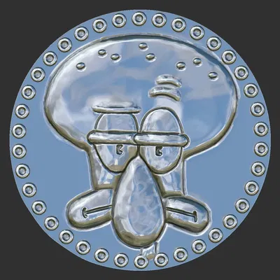 Đồng Xu Hai Mặt Handsome Squidward - Mẫu In 3D Vui Nhộn