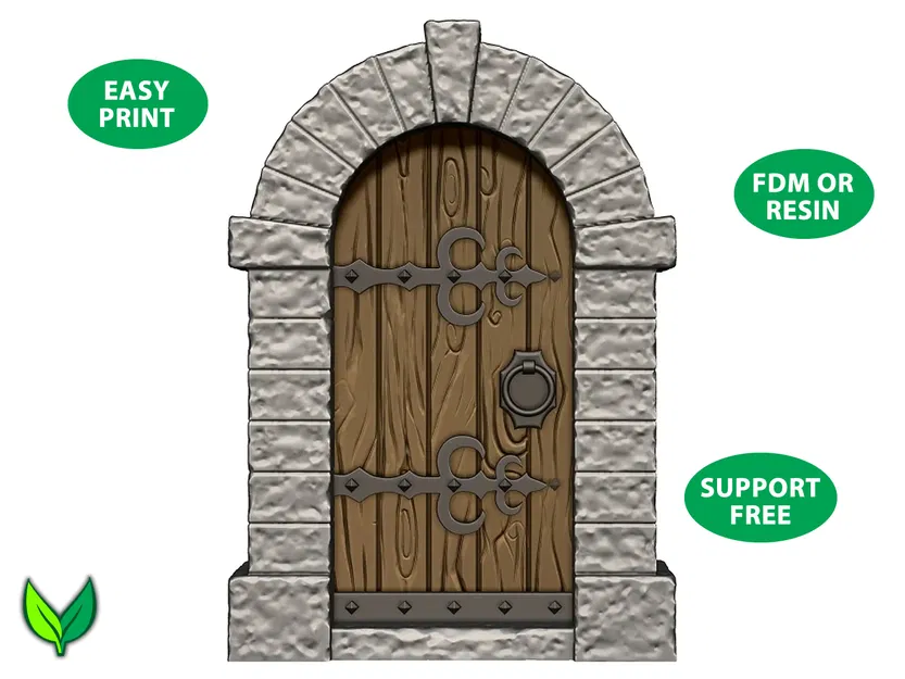 Cổng Lâu Đài và Viền Đá - In 3D Địa Hình Trung Cổ - Image 1