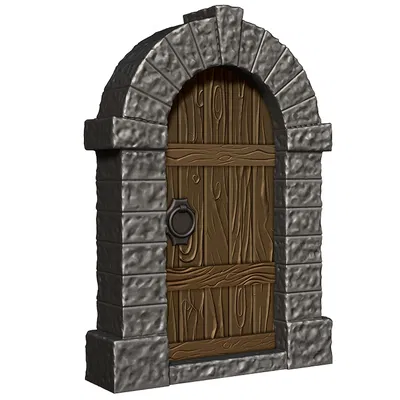 Cổng Lâu Đài và Viền Đá - In 3D Địa Hình Trung Cổ