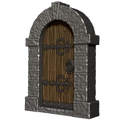 Cổng Lâu Đài và Viền Đá - In 3D Địa Hình Trung Cổ