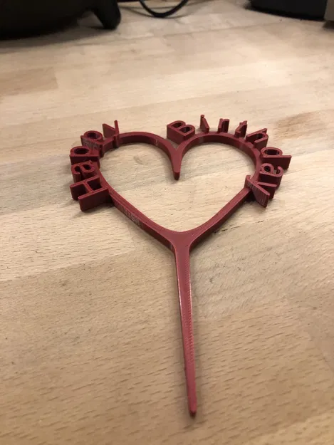 Chữ "Happy Birthday" Hình Trái Tim Cắm Bánh Kem - Image 4