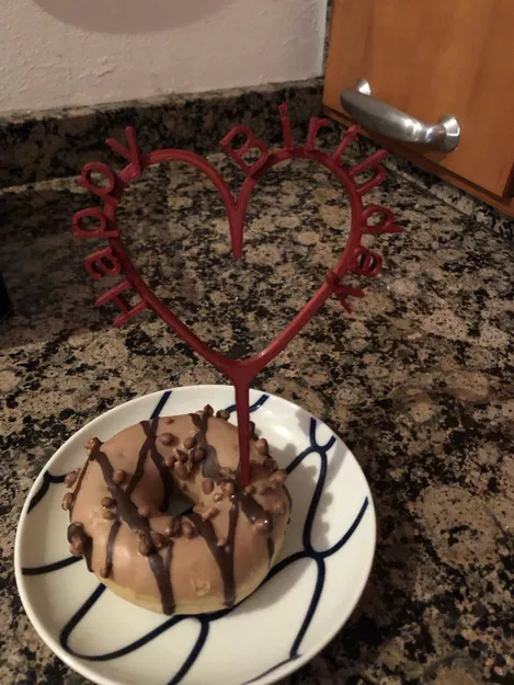 Chữ "Happy Birthday" Hình Trái Tim Cắm Bánh Kem - Image 5