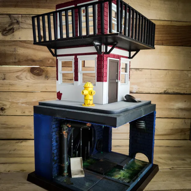 Mô hình Tỷ lệ Cống rãnh và Tòa nhà - Không kèm theo mini - Image 3