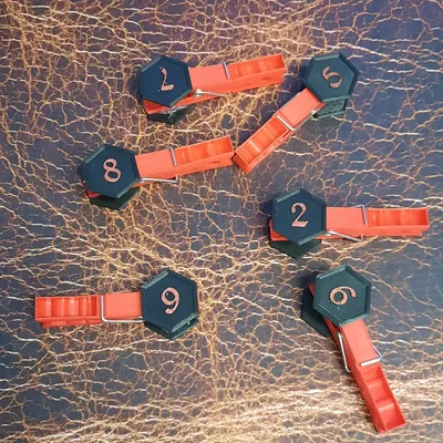 Set 9 Token Số 1-9 Gắn Chốt