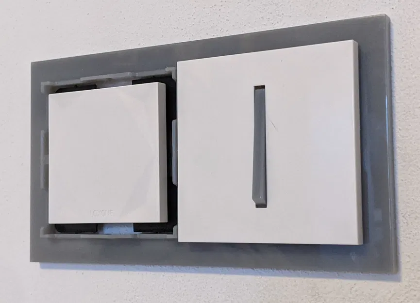 Adapter và nắp che cho nút Loxone Touch Air sang khung ABB Neo - Image 1