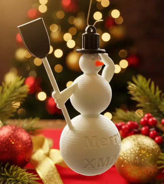 Móc Trang Trí Cây Thông Noel HÌNH NGƯỜI TUYẾT 90mm (Weihnachtsbaumschmuck) - Image 1