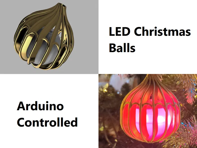 Quả cầu Giáng sinh LED tự in 3D điều khiển bằng Arduino - Image 3