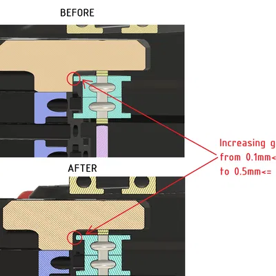 Cập nhật Khớp nối XY Phía trên Bên phải cho Voron V0