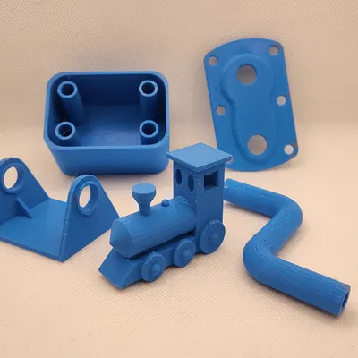 Mô hình 3D: Đầu máy xe lửa, Nắp, Giá đỡ,...