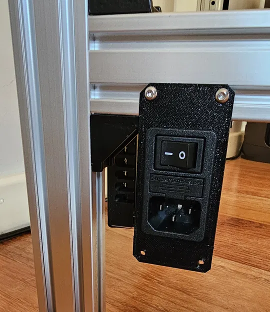 Giá đỡ và nắp ổ cắm điện IEC C14 cho thanh nhôm định hình 2020 hoặc 2040 - Image 1