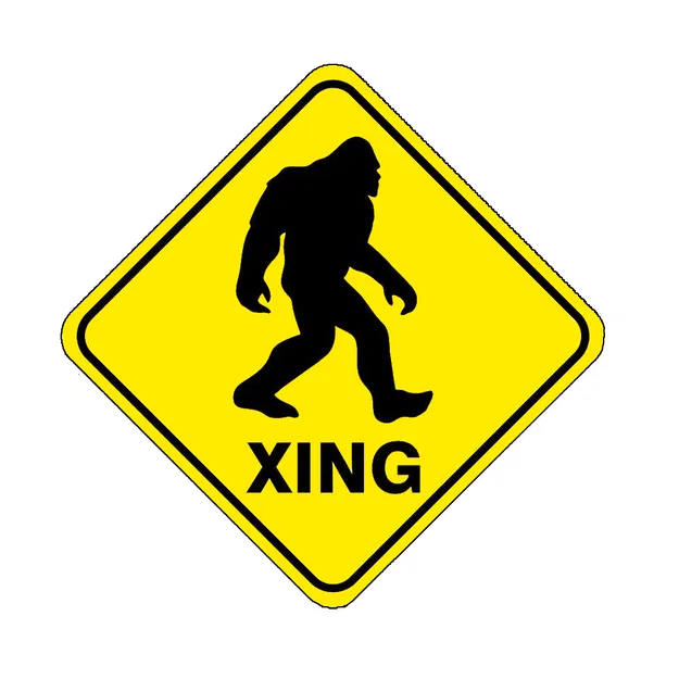 Biển Báo Lối Đi Bigfoot Có Móc Treo Tích Hợp Phía Sau - Image 1