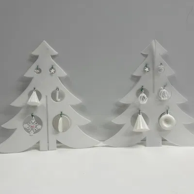 Cây Thông Noel 3D Có Chân Đế & Phụ Kiện Trang Trí Nhỏ