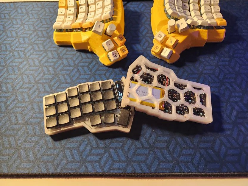 Vỏ Corne tùy chỉnh cho pin lớn hơn & switch choc - Image 3