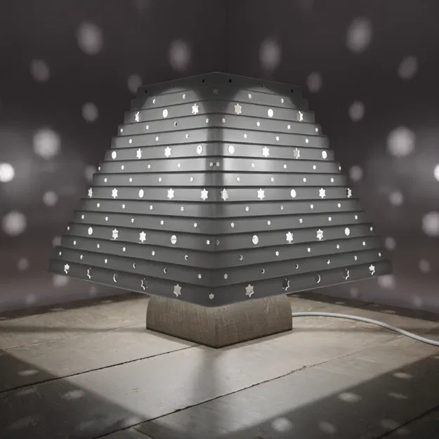 Đèn Gấp Gọn Hoa Văn Sao In Liền - Image 1