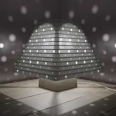 Đèn Gấp Gọn Hoa Văn Sao In Liền