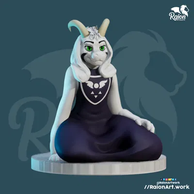 Mô hình Asriel Dreemurr - Phiên bản trưởng thành đang ngồi