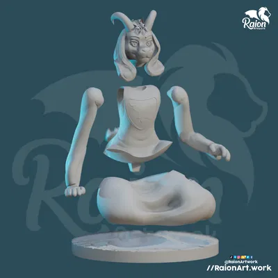 Mô hình Asriel Dreemurr - Phiên bản trưởng thành đang ngồi