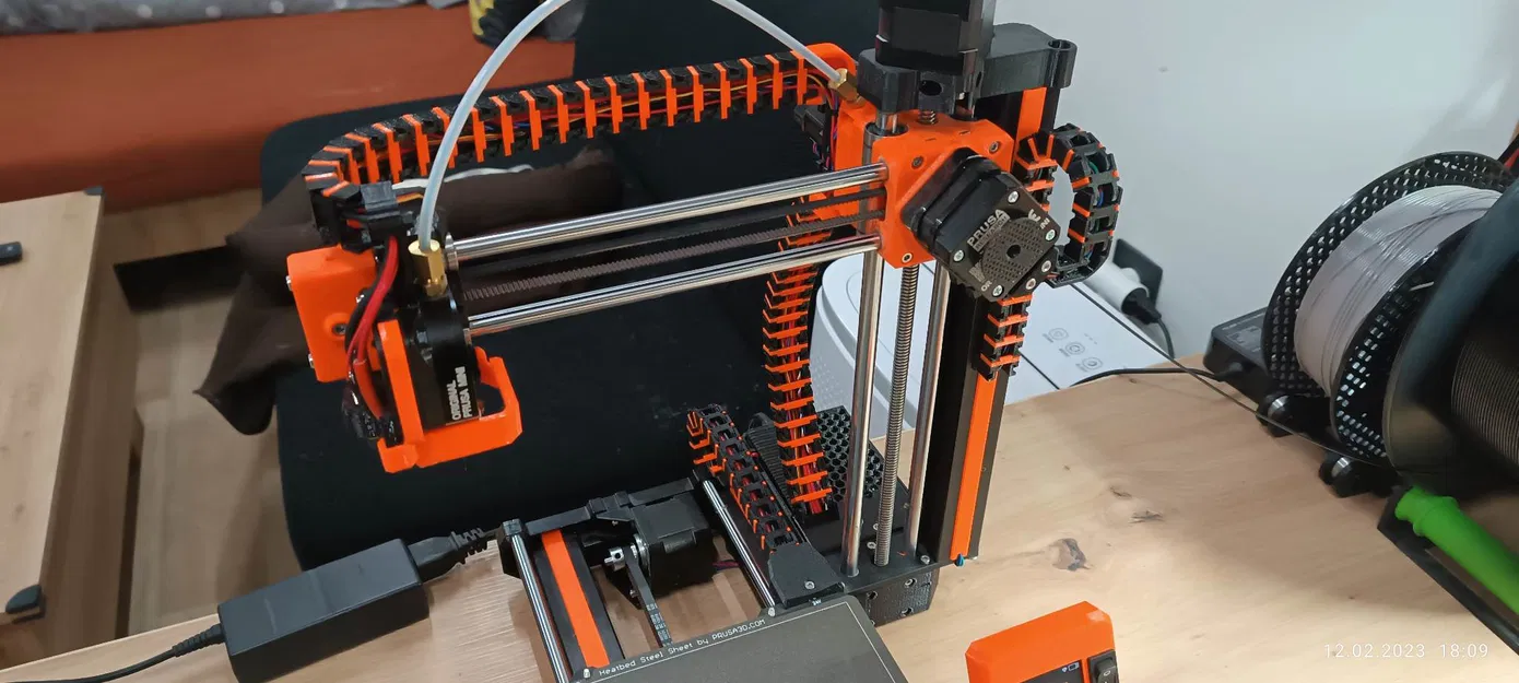 Chuỗi Cáp Trục Prusa Mini Hoàn Chỉnh, Giá Đỡ + Thanh Chắn Sáng + Cảm Biến Filament - Image 1