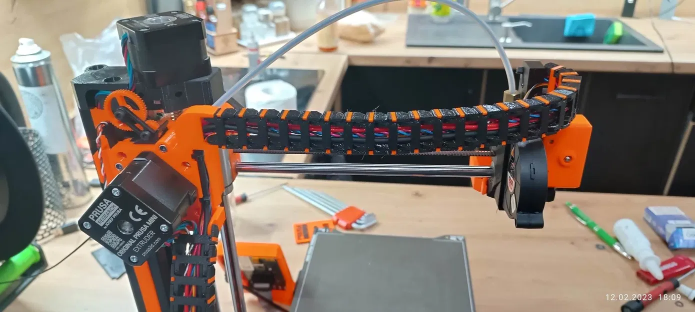 Chuỗi Cáp Trục Prusa Mini Hoàn Chỉnh, Giá Đỡ + Thanh Chắn Sáng + Cảm Biến Filament - Image 5