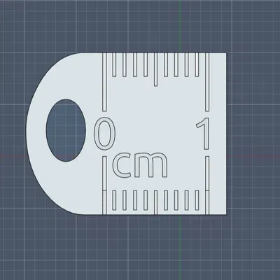 Thước Kẻ 1 CM - Móc Khóa
