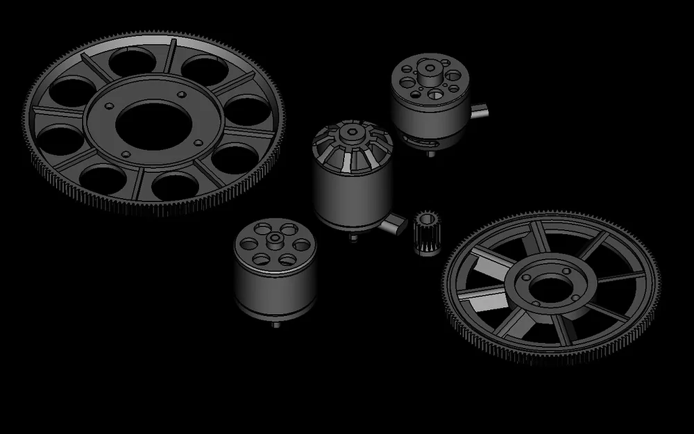 Motor Brushless 3S 300W + Bánh Răng - Image 3