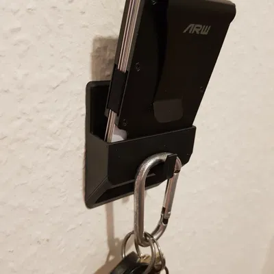 Chỗ để ví mỏng và móc chìa khóa treo tường