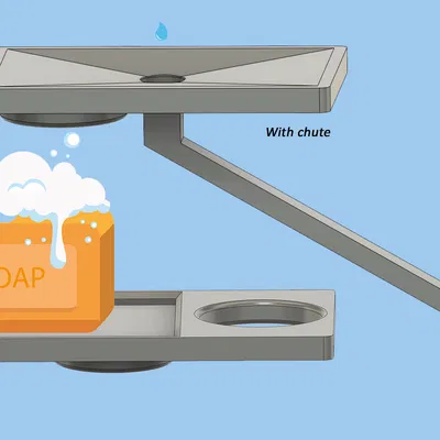 Phần nối thêm đế đựng xà bông & ly cho đế cũ (parametric)