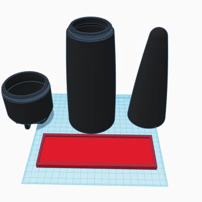 Chóp mũi Der Big Red Max (Estes hoặc LOC 3")