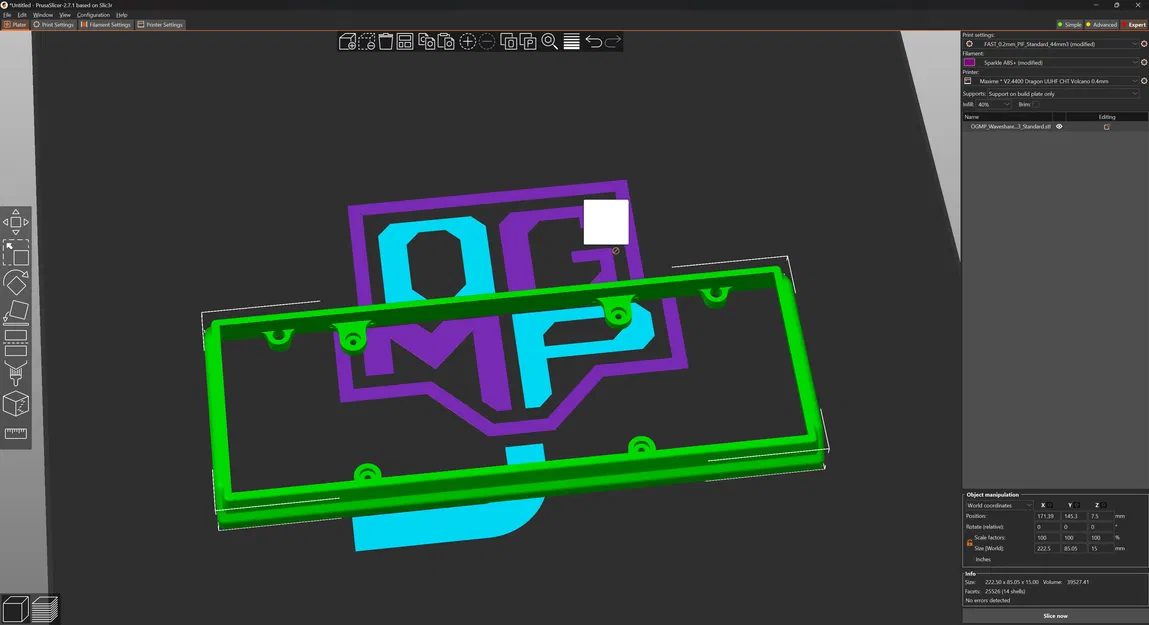 Khuôn Gắn Màn Hình Waveshare 7.9" DSI Cho K3 Sidepack - Image 1