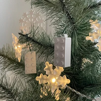 Gạch Lego có móc treo (Trang trí cây thông Noel)