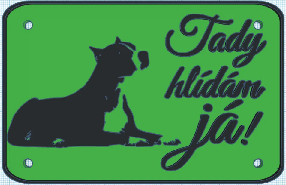 Biển Báo "Pozor pes" - Tady hlídám já - Image 1