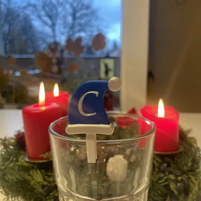 Nón Ông Già Noel gắn ly hoặc trang trí cây thông Noel