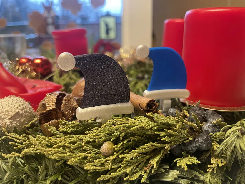 Nón Ông Già Noel gắn ly hoặc trang trí cây thông Noel - Image 2