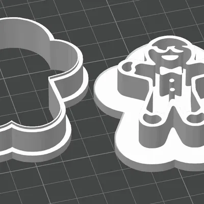 Khuôn Cắt Bánh Gừng Có Đeo Kính