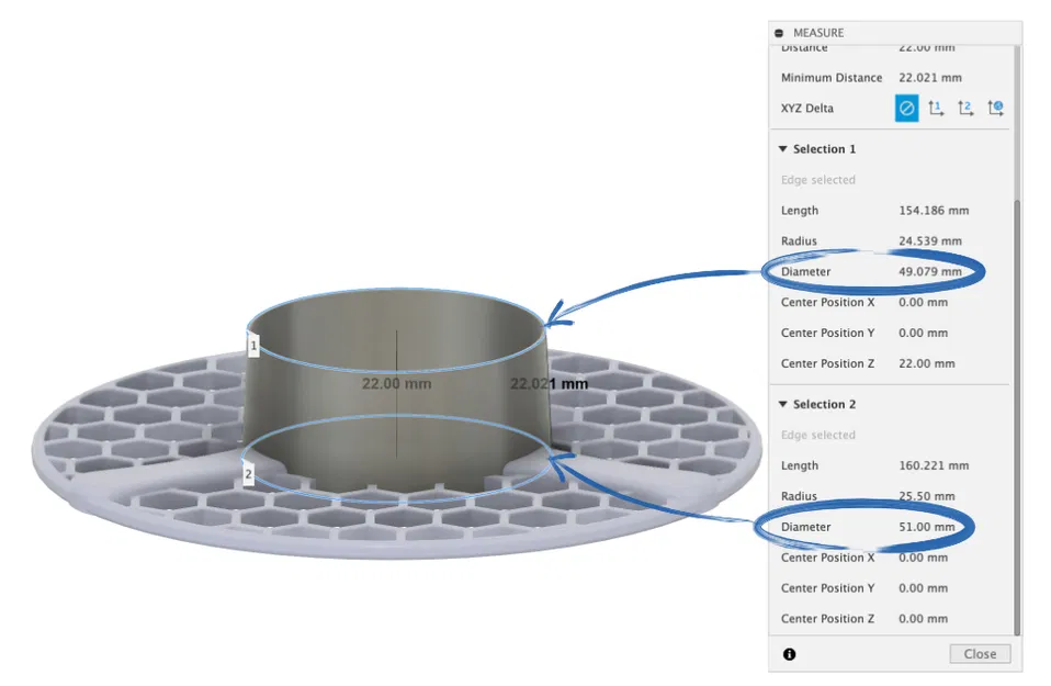 Đế tự định tâm cho cuộn chỉ nhẹ cho giá đỡ "Lazy Suzanne/bàn xoay" - Image 2