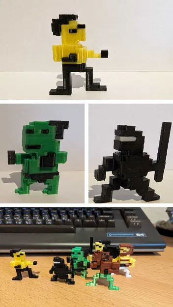 Bruce Và Đối Thủ - Mô Hình Hành Động (8-bit | C64) - Image 1