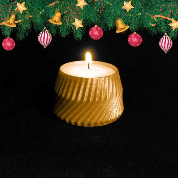 Chân Nến Đèn Trà Module | Thắp Sáng Mọi Lễ Hội | Thiết Kế Đường Thẳng & Xoắn Ốc - Image 1