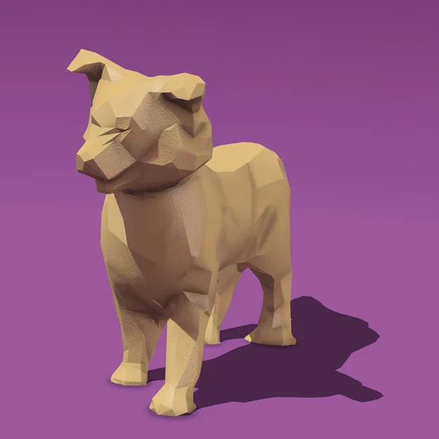 Mô Hình Chó Low Poly - Image 1