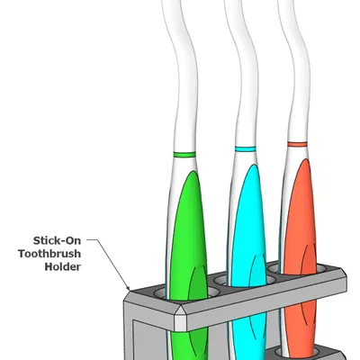 Giá Đỡ Bàn Chải Đánh Răng (Dán)