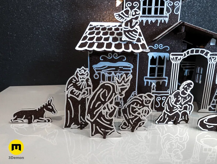 Mô hình Kit Card Cảnh Chúa Giáng Sinh Bethlehem - Image 10