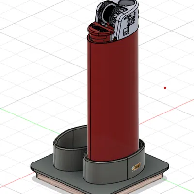 Khuôn 1x1 Gridfinity đựng bật lửa BIC có nam châm