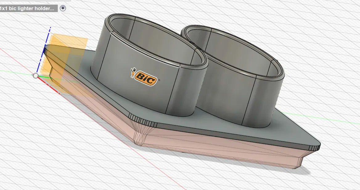 Khuôn 1x1 Gridfinity đựng bật lửa BIC có nam châm - Image 2