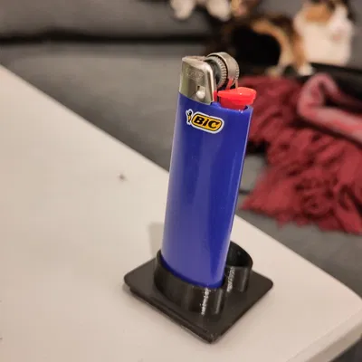 Khuôn 1x1 Gridfinity đựng bật lửa BIC có nam châm